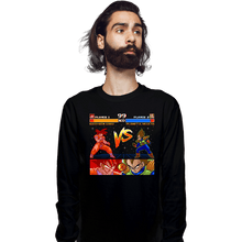 Load image into Gallery viewer, Shirts Long Sleeve Shirts, Unisex / Small / Black Goku VS Vegeta Alternate Version
