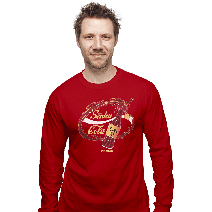 Shirts Long Sleeve Shirts, Unisex / Small / Red Senku Cola