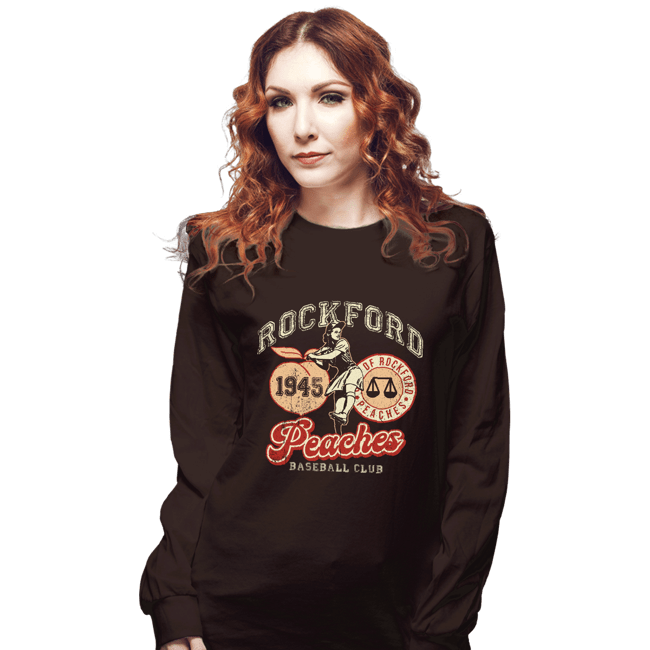 Daily_Deal_Shirts Long Sleeve Shirts, Unisex / Small / Dark Chocolate Rockford Peaches