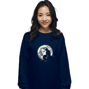 Daily_Deal_Shirts Long Sleeve Shirts, Unisex / Small / Navy Moonlight Iron