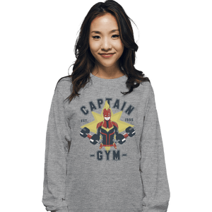 Shirts Long Sleeve Shirts, Unisex / Small / Sports Grey Captain Gym