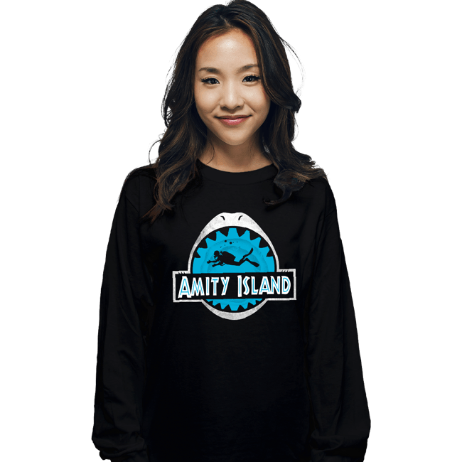 Daily_Deal_Shirts Long Sleeve Shirts, Unisex / Small / Black Amity Island