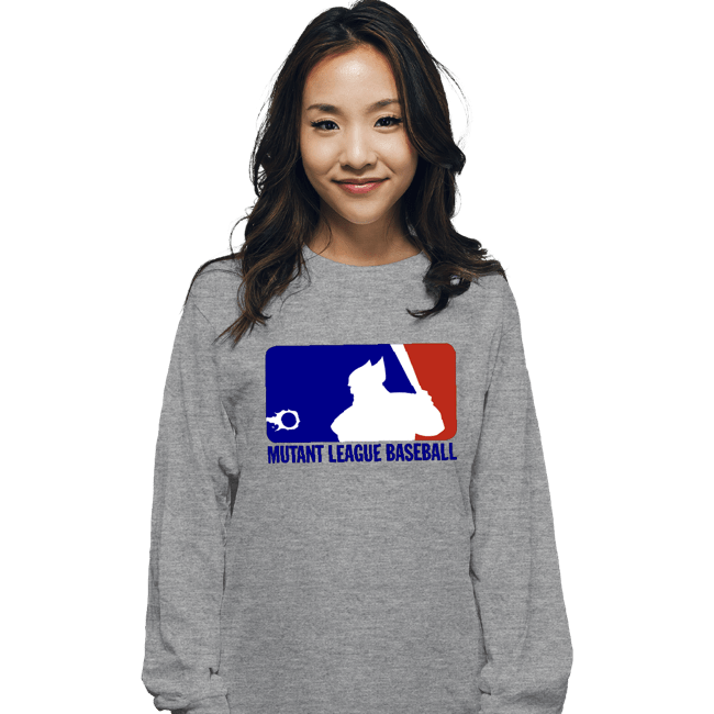 Shirts Long Sleeve Shirts, Unisex / Small / Sports Grey Mutant League Baseball