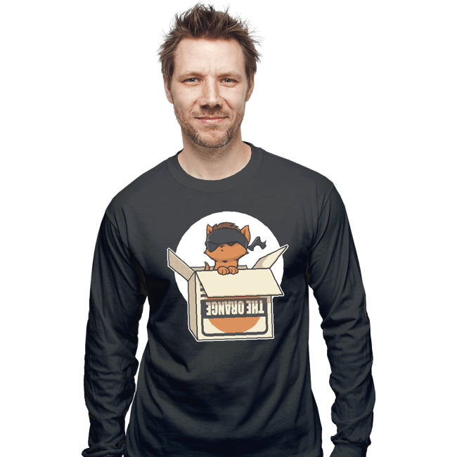 Shirts Long Sleeve Shirts, Unisex / Small / Charcoal Sneaky Kitty