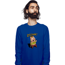 Load image into Gallery viewer, Daily_Deal_Shirts Long Sleeve Shirts, Unisex / Small / Royal Blue Stoner Pig
