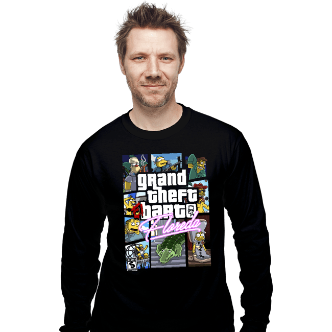 Daily_Deal_Shirts Long Sleeve Shirts, Unisex / Small / Black Grand Theft Floreda