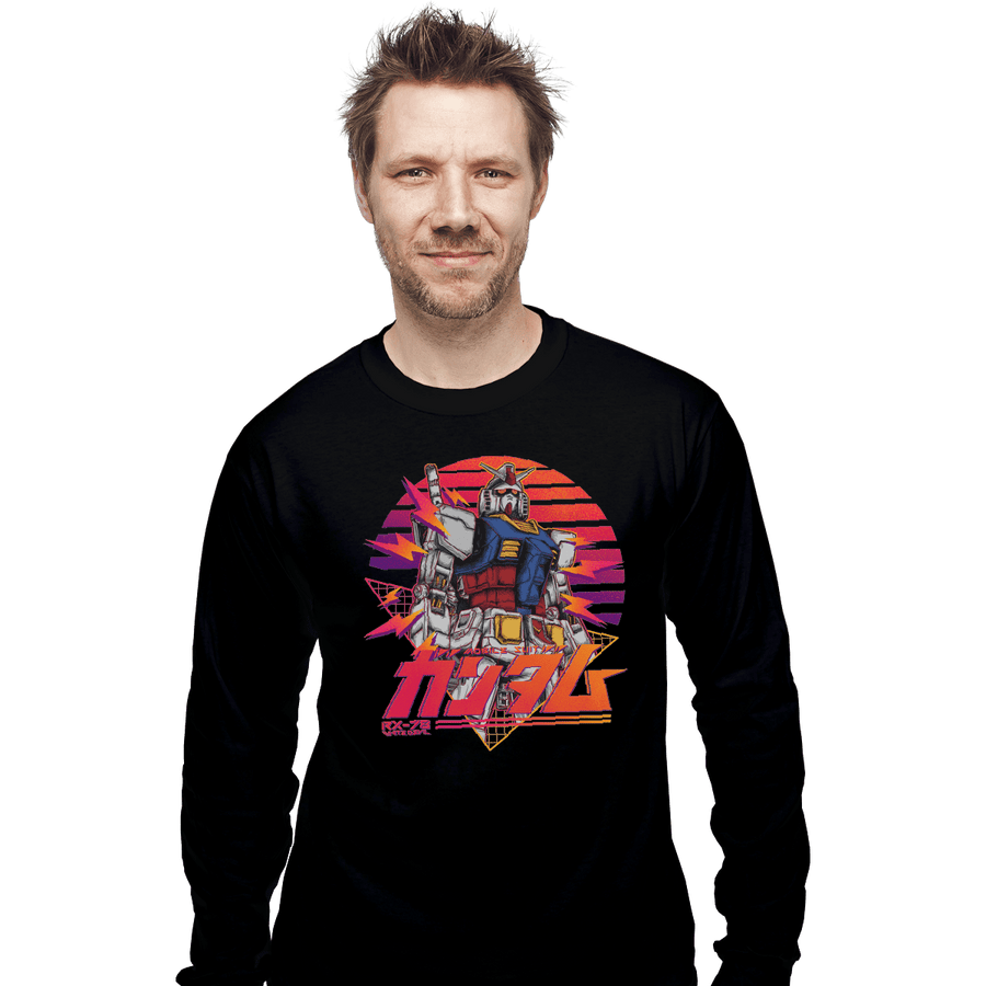 Shirts Long Sleeve Shirts, Unisex / Small / Black Gundam RX 78 Retro