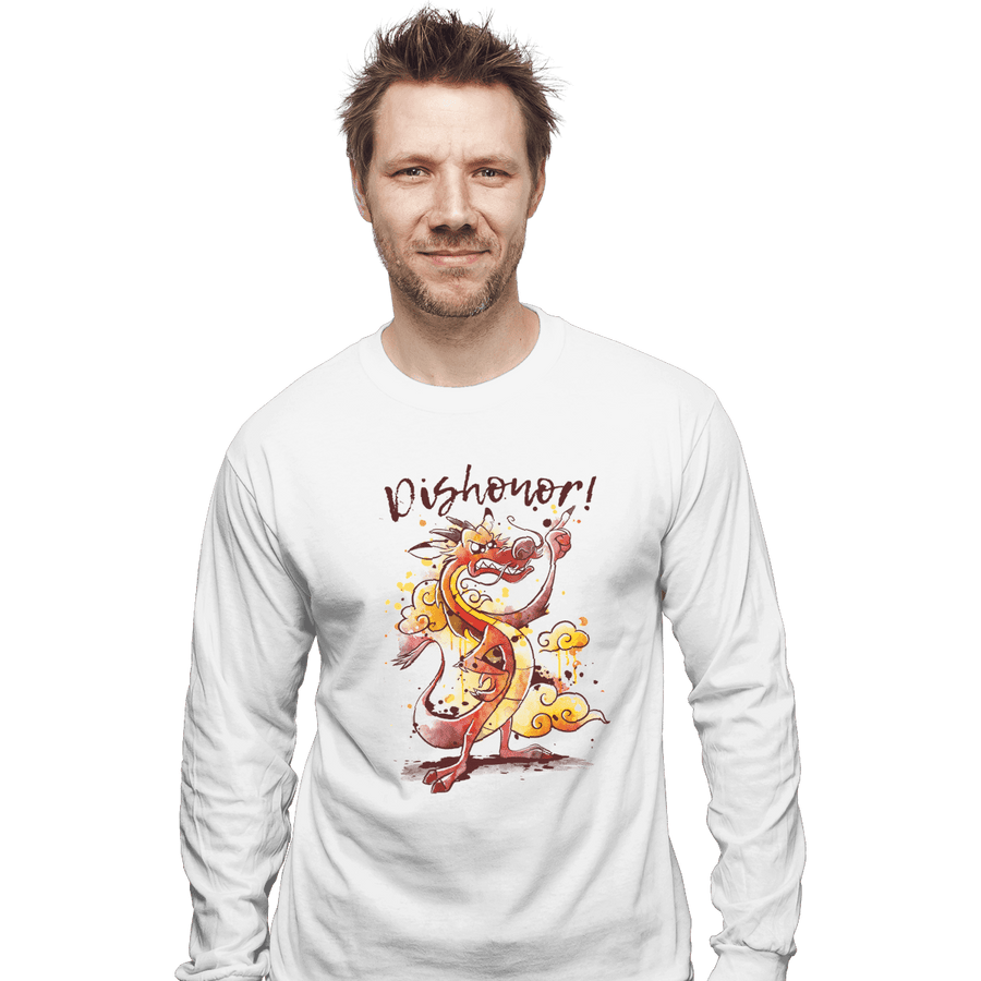 Shirts Long Sleeve Shirts, Unisex / Small / White Dishonor