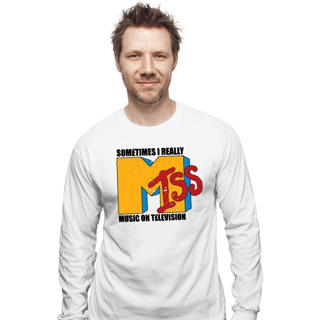 Secret_Shirts Long Sleeve Shirts, Unisex / Small / White I Miss Music