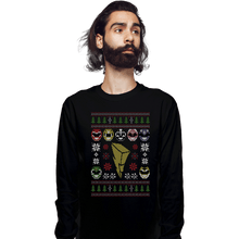 Load image into Gallery viewer, Shirts Long Sleeve Shirts, Unisex / Small / Black Mighty Morphin Christmas

