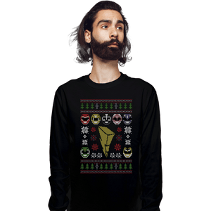 Shirts Long Sleeve Shirts, Unisex / Small / Black Mighty Morphin Christmas