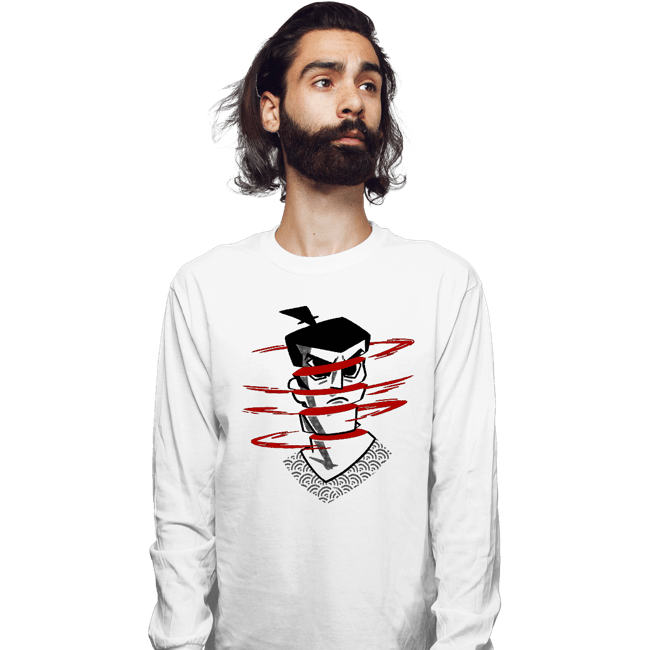 Shirts Long Sleeve Shirts, Unisex / Small / White Samura Slash