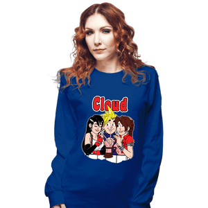 Shirts Long Sleeve Shirts, Unisex / Small / Royal Blue Cloud Comics