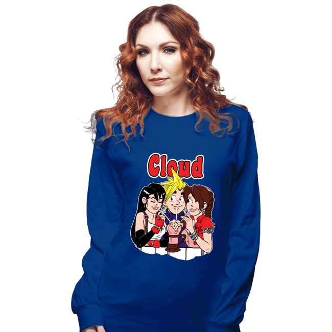Shirts Long Sleeve Shirts, Unisex / Small / Royal Blue Cloud Comics