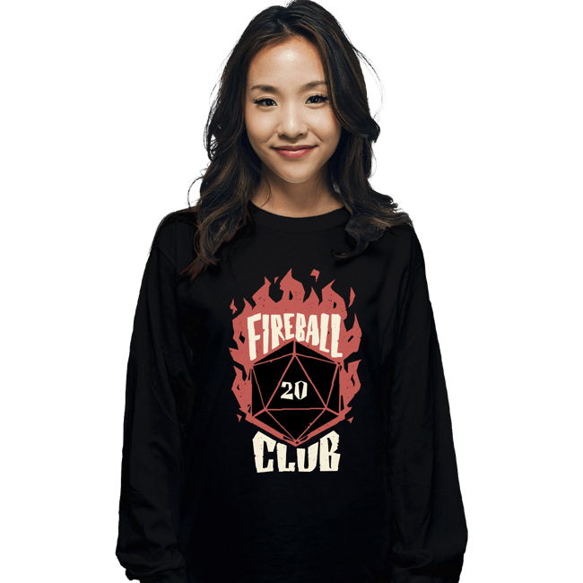 Daily_Deal_Shirts Long Sleeve Shirts, Unisex / Small / Black Fireball club