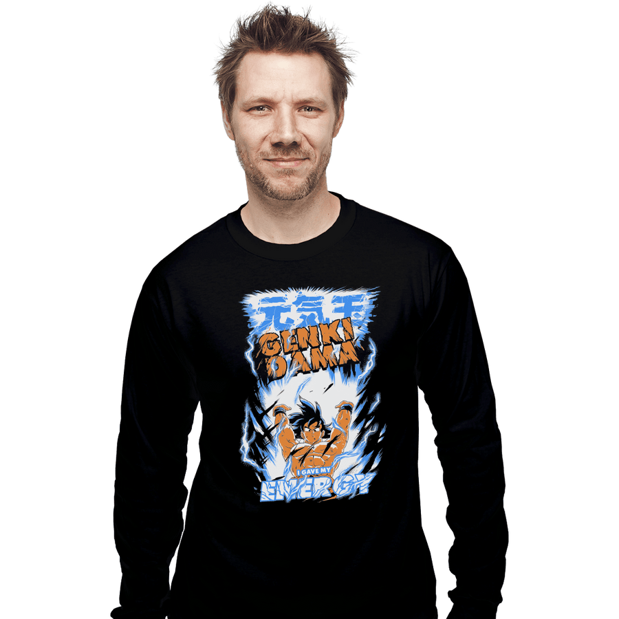 Shirts Long Sleeve Shirts, Unisex / Small / Black Genki Dama