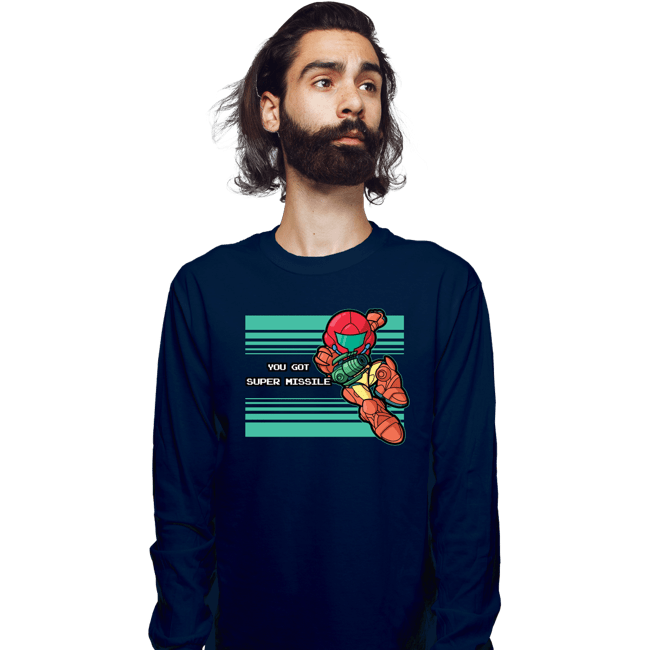 Daily_Deal_Shirts Long Sleeve Shirts, Unisex / Small / Navy Mega Missile!