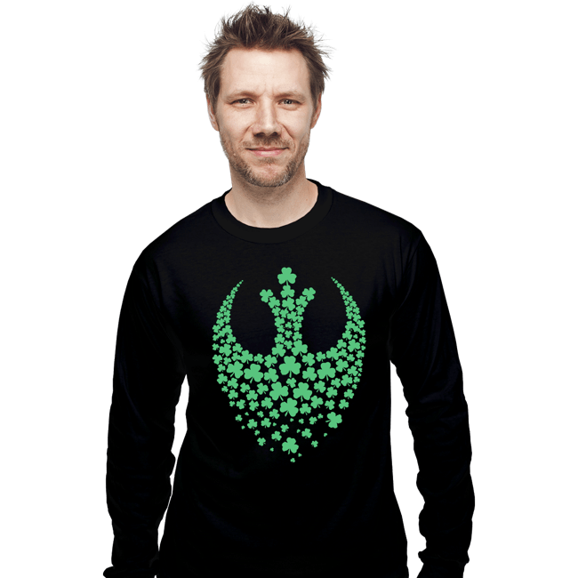 Secret_Shirts Long Sleeve Shirts, Unisex / Small / Black Shamrock Rebel