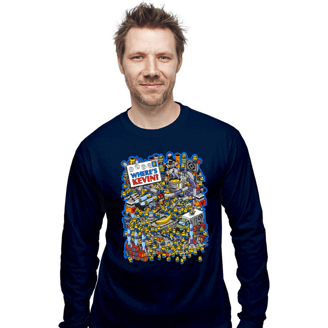 Secret_Shirts Long Sleeve Shirts, Unisex / Small / Navy Where's Kevin