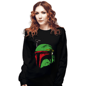 Shirts Long Sleeve Shirts, Unisex / Small / Black Bounty Hunter Helmet