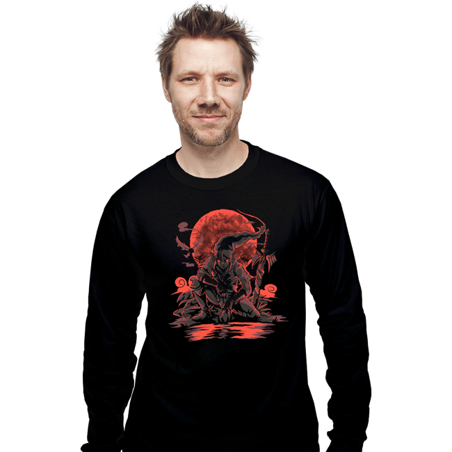 Daily_Deal_Shirts Long Sleeve Shirts, Unisex / Small / Black Blood Moon Rises
