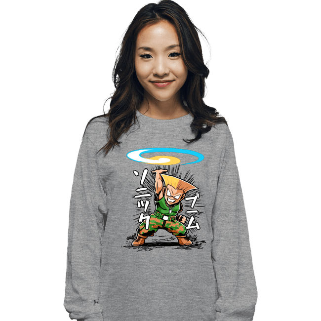 Daily_Deal_Shirts Long Sleeve Shirts, Unisex / Small / Sports Grey Sonic Disc
