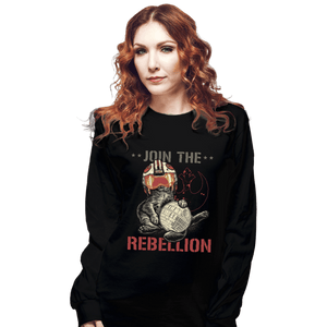 Daily_Deal_Shirts Long Sleeve Shirts, Unisex / Small / Black Rebel Cat