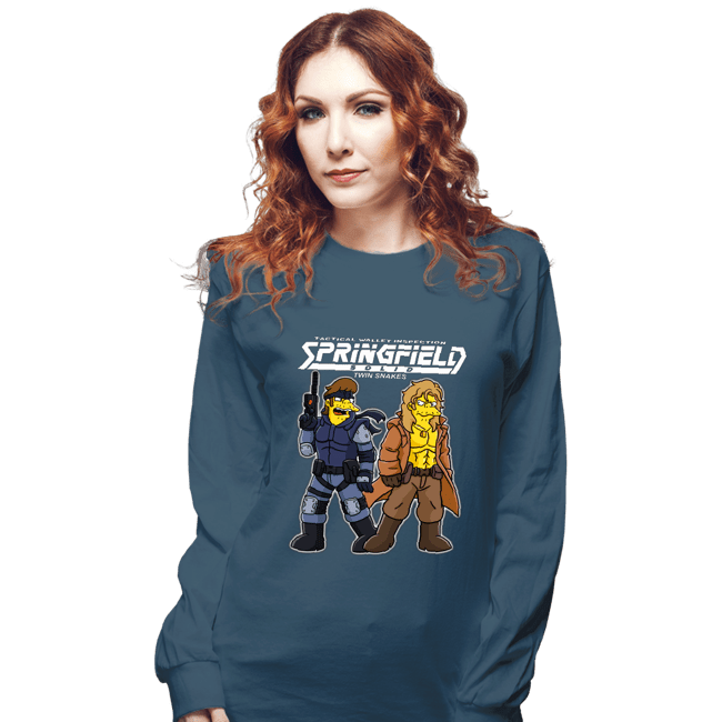 Secret_Shirts Long Sleeve Shirts, Unisex / Small / Indigo Blue Twin Snakes