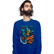 Load image into Gallery viewer, Daily_Deal_Shirts Long Sleeve Shirts, Unisex / Small / Royal Blue Landshark
