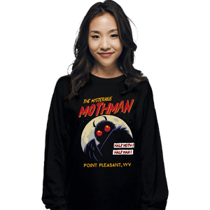 Daily_Deal_Shirts Long Sleeve Shirts, Unisex / Small / Black Mothman