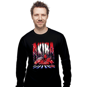 Secret_Shirts Long Sleeve Shirts, Unisex / Small / Black Neon Akira City