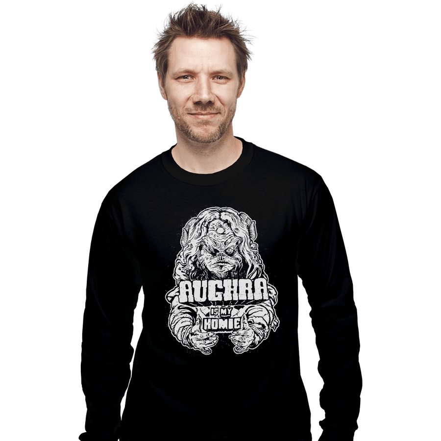 Shirts Long Sleeve Shirts, Unisex / Small / Black Aughra Is My Homie