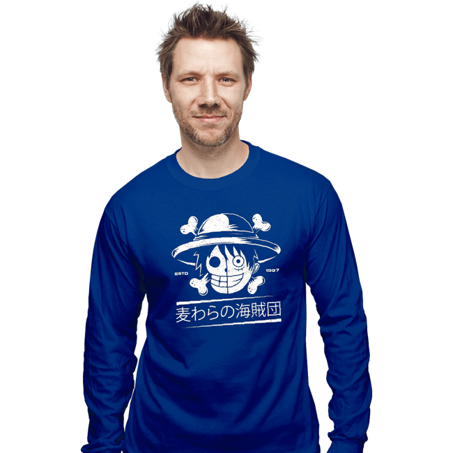 Shirts Long Sleeve Shirts, Unisex / Small / Royal Blue The Straw Hat Crew