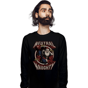 Shirts Long Sleeve Shirts, Unisex / Small / Black Neutral Naughty Santa