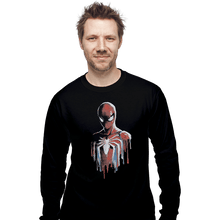 Load image into Gallery viewer, Shirts Long Sleeve Shirts, Unisex / Small / Black Watercolor Spider
