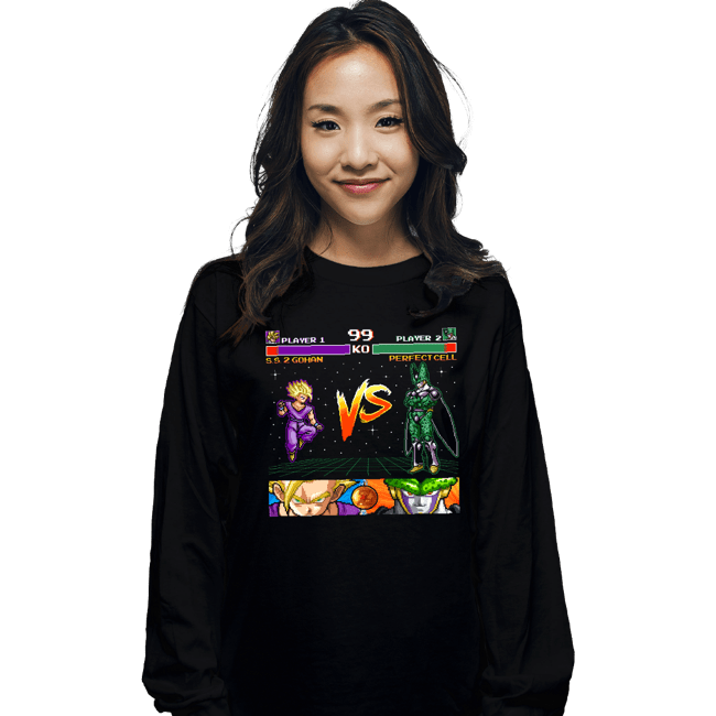Shirts Long Sleeve Shirts, Unisex / Small / Black Gohan VS Cell