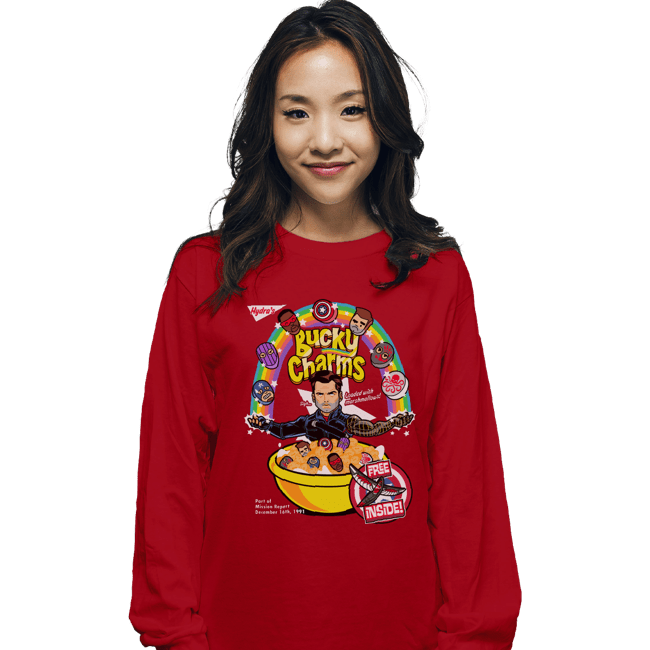 Shirts Long Sleeve Shirts, Unisex / Small / Red Bucky Charms
