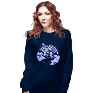 Daily_Deal_Shirts Long Sleeve Shirts, Unisex / Small / Navy Steven and Khonshu