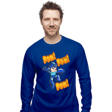 Load image into Gallery viewer, Shirts Long Sleeve Shirts, Unisex / Small / Royal Blue Pew Pew Pew
