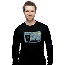Load image into Gallery viewer, Shirts Long Sleeve Shirts, Unisex / Small / Black Starry DireWolf
