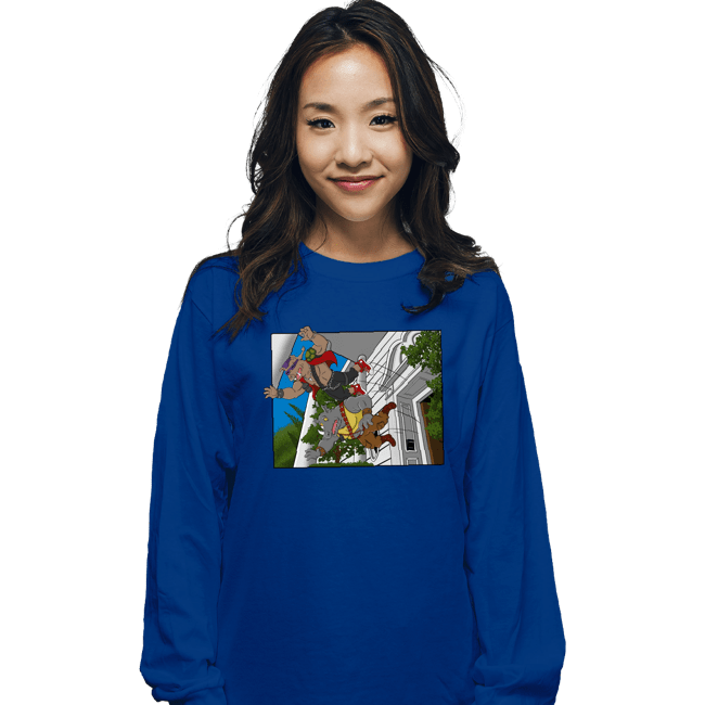 Daily_Deal_Shirts Long Sleeve Shirts, Unisex / Small / Royal Blue Thrown Out