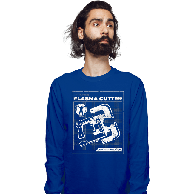 Daily_Deal_Shirts Long Sleeve Shirts, Unisex / Small / Royal Blue Plasma Cutter