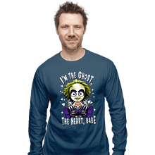 Load image into Gallery viewer, Daily_Deal_Shirts Long Sleeve Shirts, Unisex / Small / Indigo Blue I&#39;m The Ghost With The Heart
