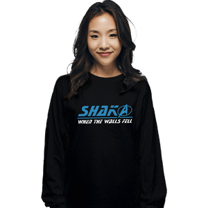 Daily_Deal_Shirts Long Sleeve Shirts, Unisex / Small / Black Shaka Trek