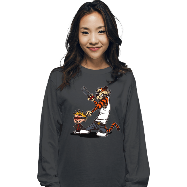 Daily_Deal_Shirts Long Sleeve Shirts, Unisex / Small / Charcoal Superhero Team