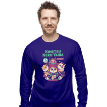 Load image into Gallery viewer, Shirts Long Sleeve Shirts, Unisex / Small / Violet Kimetsu Neko Yaiba
