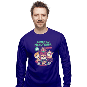 Shirts Long Sleeve Shirts, Unisex / Small / Violet Kimetsu Neko Yaiba