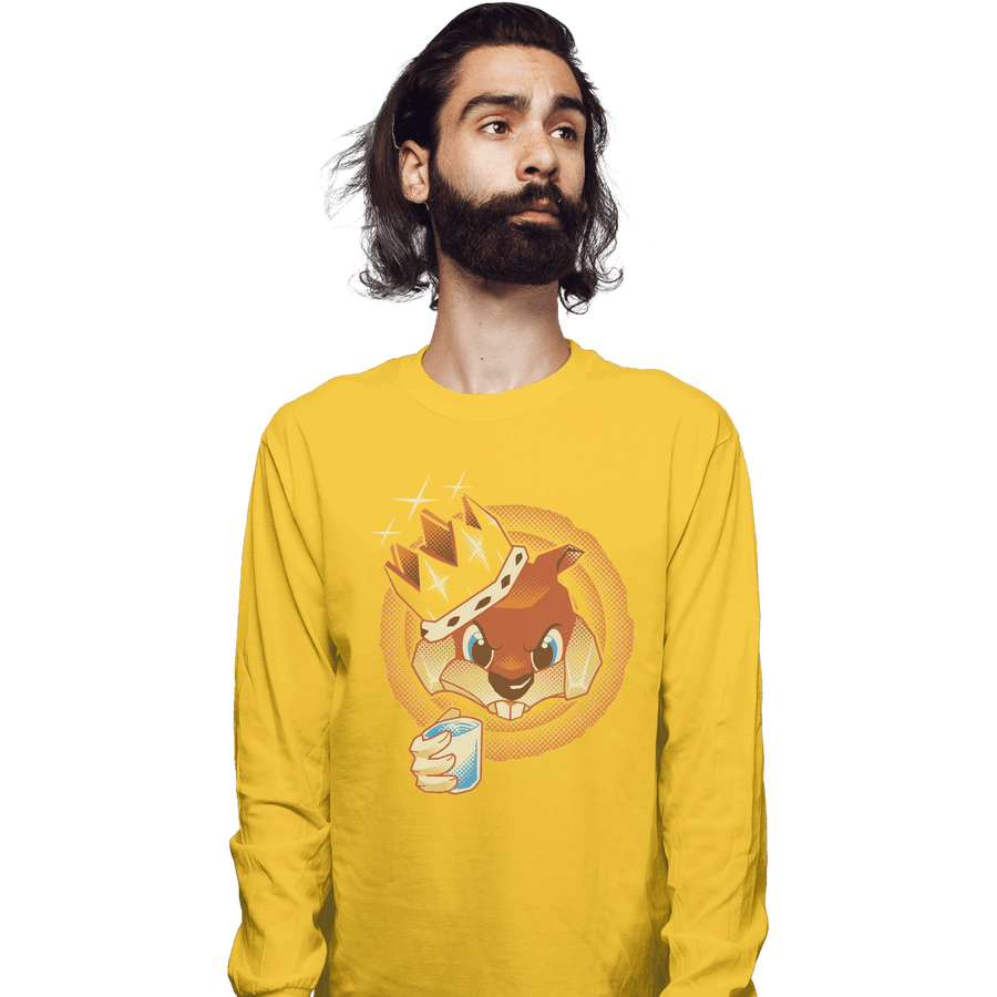 Shirts Long Sleeve Shirts, Unisex / Small / Gold Bad Fur Day