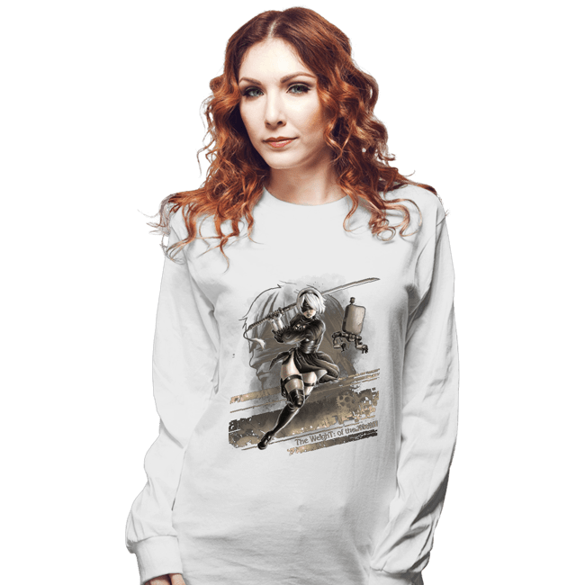Shirts Long Sleeve Shirts, Unisex / Small / White The Weight Of The World