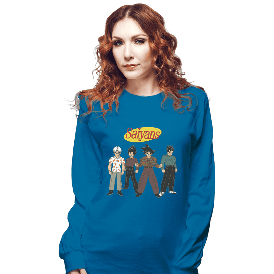 Shirts Long Sleeve Shirts, Unisex / Small / Sapphire Saiyanfield